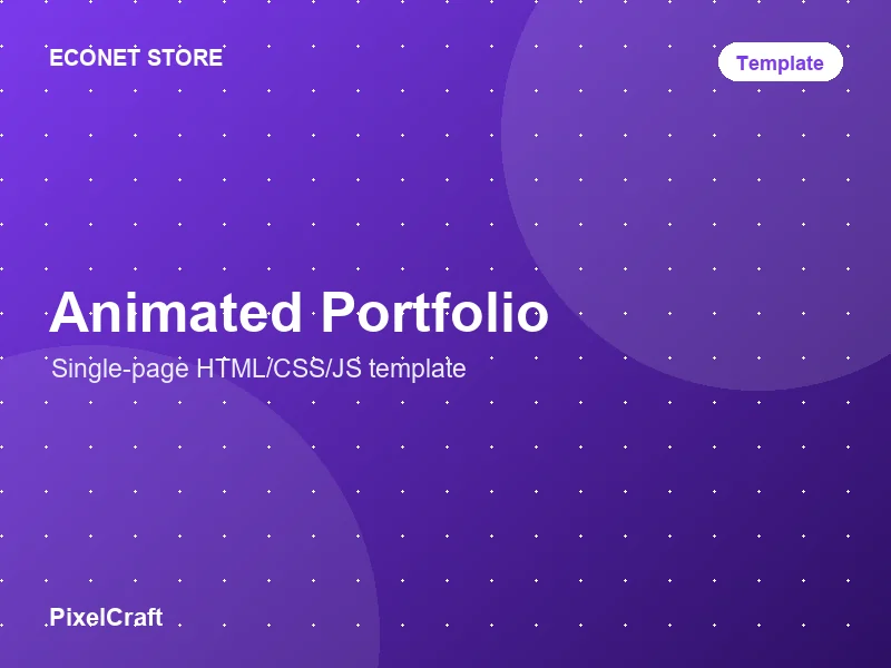 Portfolio Website - Animated Single Page (HTML/CSS/JS)