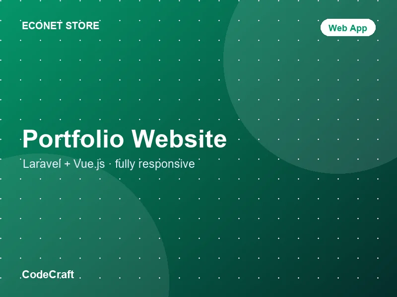 Portfolio Website - Laravel & Vue.js